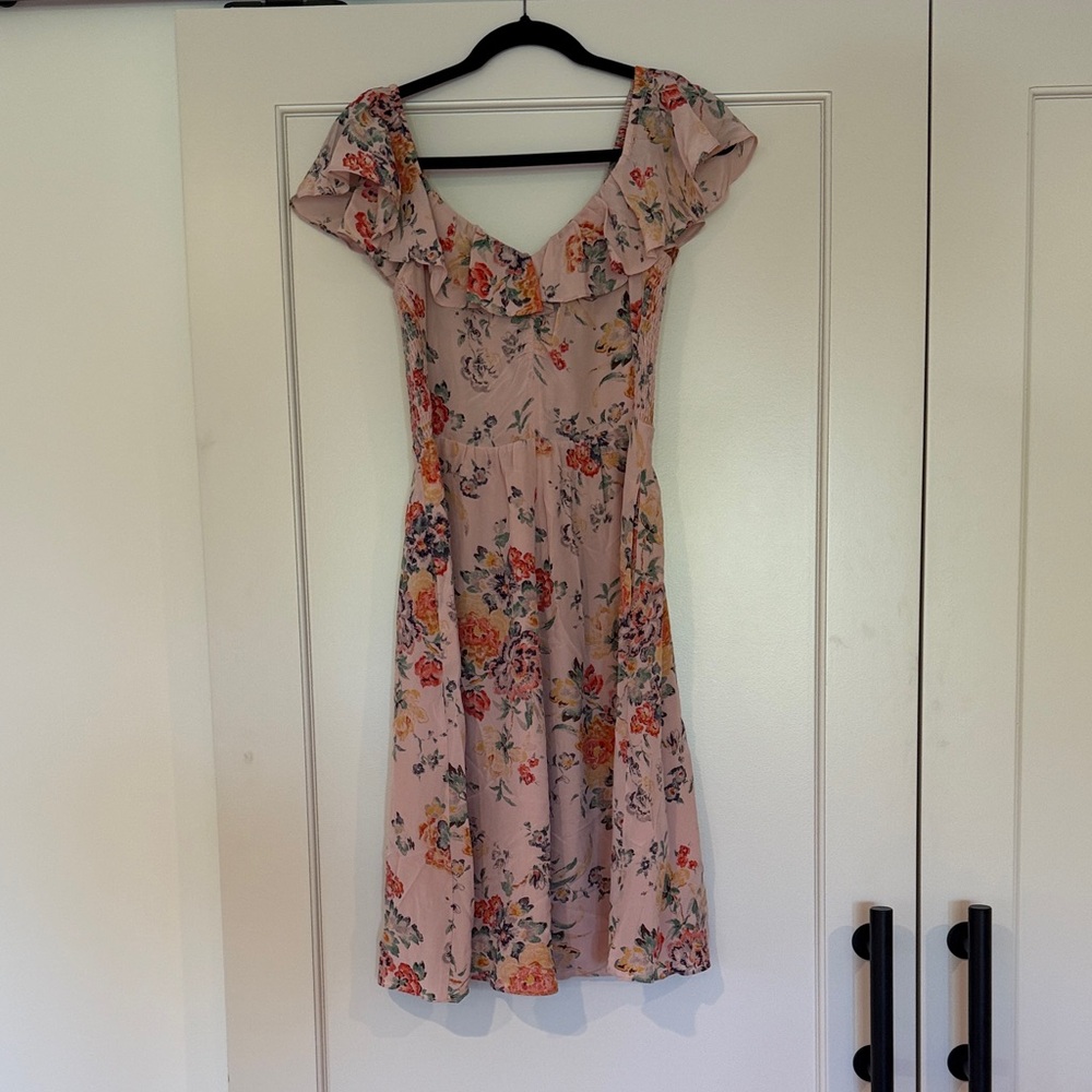 Rebecca Taylor Pink Floral Mini Dress